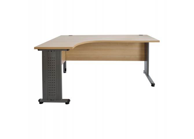 Γωνιακό γραφείο με αριστερή γωνία 160x120cm σε φυσική απόχρωση οξιάς