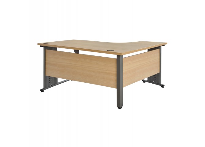 Γωνιακό γραφείο με αριστερή γωνία 160x120cm σε φυσική απόχρωση οξιάς