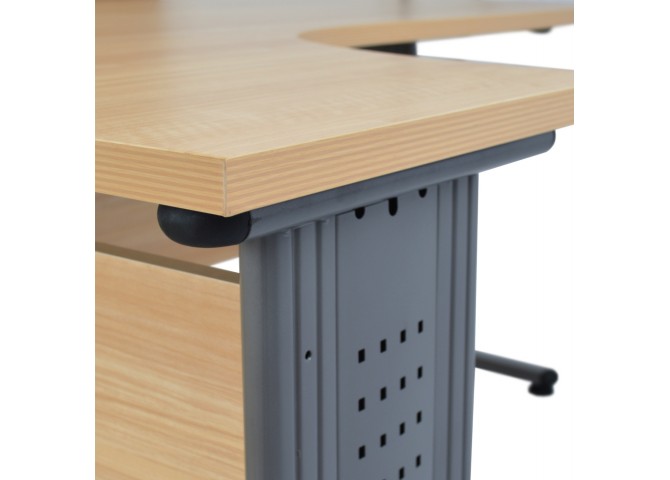Γωνιακό γραφείο με αριστερή γωνία 160x120cm σε φυσική απόχρωση οξιάς