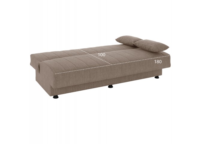 ΚΑΝΑΠΕΣ ΚΡΕΒΑΤΙ ANDRI ΤΡΙΘΕΣΙΟΣ ΜΠΕΖ HM3239.04 180x72x77 εκ.