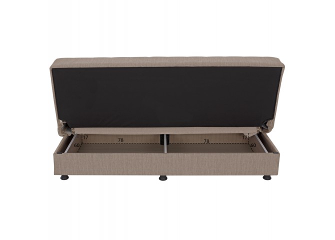 ΚΑΝΑΠΕΣ ΚΡΕΒΑΤΙ ANDRI ΤΡΙΘΕΣΙΟΣ ΜΠΕΖ HM3239.04 180x72x77 εκ.