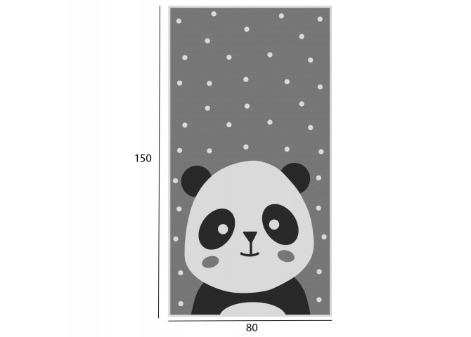 ΠΑΙΔΙΚΟ ΧΑΛΙ ΜΕ ΚΡΟΣΙΑ HM7678.14 PANDA ΓΚΡΙ 80Χ150 εκ.