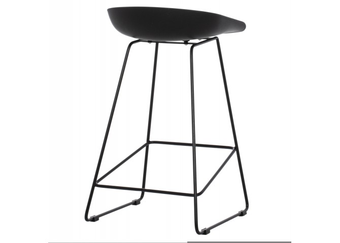 ΣΚΑΜΠΟ ΜΠΑΡ HM9299.02, ΜΑΥΡΟ, ΜΕΣΑΙΟΥ ΥΨΟΥΣ, 44x44x74 εκ.