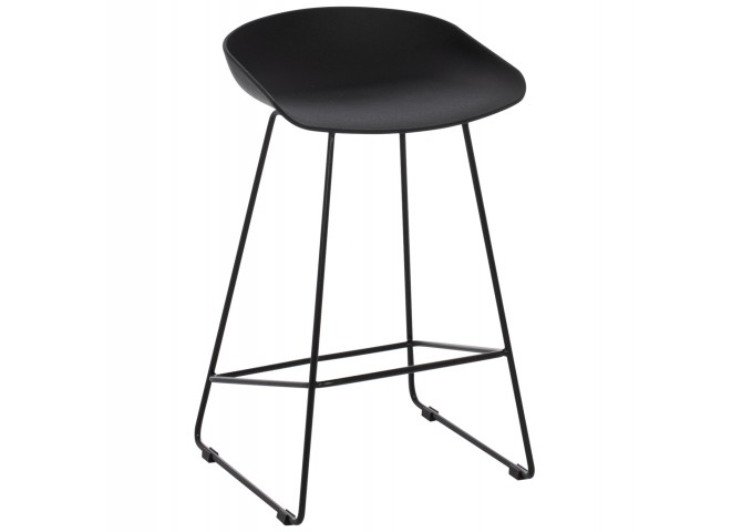 ΣΚΑΜΠΟ ΜΠΑΡ HM9299.02, ΜΑΥΡΟ, ΜΕΣΑΙΟΥ ΥΨΟΥΣ, 44x44x74 εκ.