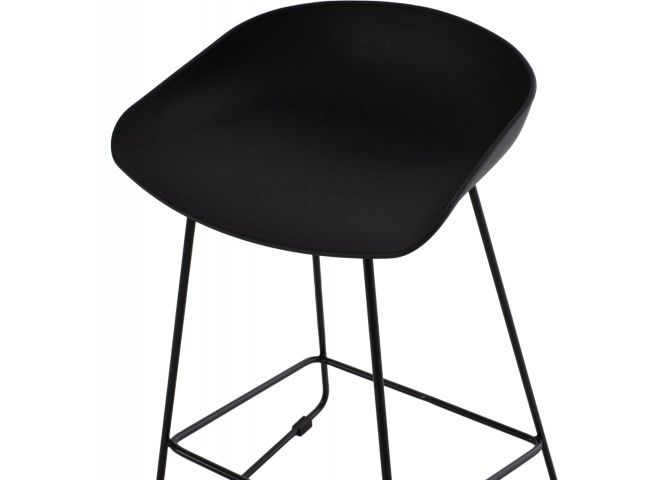ΣΚΑΜΠΟ ΜΠΑΡ HM9299.02, ΜΑΥΡΟ, ΜΕΣΑΙΟΥ ΥΨΟΥΣ, 44x44x74 εκ.