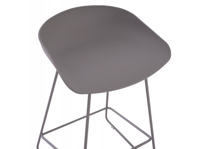 ΣΚΑΜΠΟ ΜΠΑΡ HM9299.10, ΓΚΡΙ, ΜΕΣΑΙΟΥ ΥΨΟΥΣ, 44x44x74 εκ.