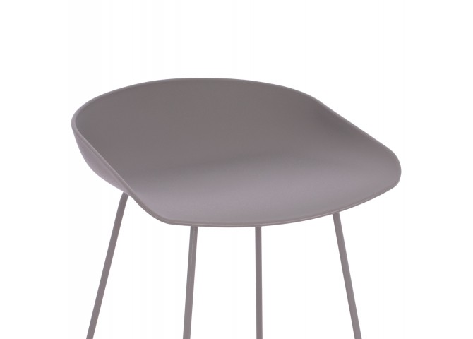 ΣΚΑΜΠΟ ΜΠΑΡ HM9299.10, ΓΚΡΙ, ΜΕΣΑΙΟΥ ΥΨΟΥΣ, 44x44x74 εκ.