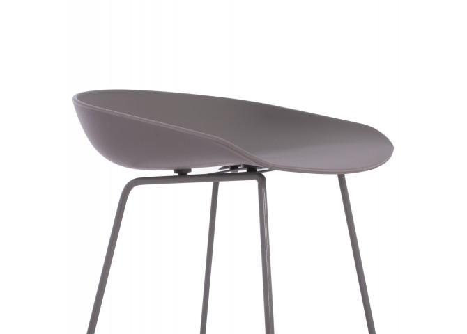 ΣΚΑΜΠΟ ΜΠΑΡ HM9299.10, ΓΚΡΙ, ΜΕΣΑΙΟΥ ΥΨΟΥΣ, 44x44x74 εκ.