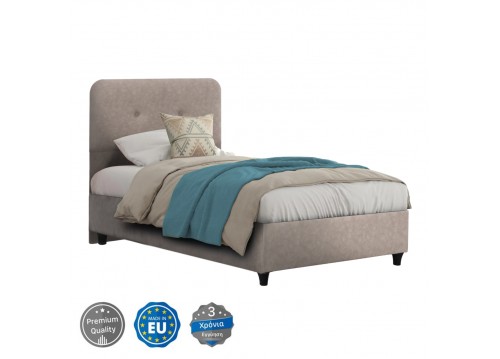 ΚΡΕΒΑΤΙ DOLORES ΜΠΕΖ ΥΦΑΣΜΑ HM649.22 ΓΙΑ ΣΤΡΩΜΑ 90x200 εκ.