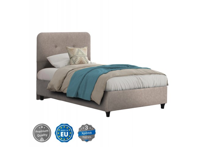 ΚΡΕΒΑΤΙ DOLORES ΜΠΕΖ ΥΦΑΣΜΑ HM649.22 ΓΙΑ ΣΤΡΩΜΑ 90x200 εκ.