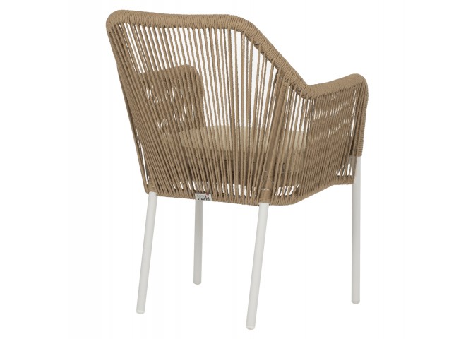ΠΟΛΥΘΡΟΝΑ ΑΛΟΥΜΙΝΙΟΥ HM5855.01 ΛΕΥΚΟ ΜΕ ΣΧΟΙΝΙ WICKER PE ΜΠΕΖ 56x66x82 εκ.