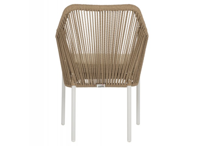 ΠΟΛΥΘΡΟΝΑ ΑΛΟΥΜΙΝΙΟΥ HM5855.01 ΛΕΥΚΟ ΜΕ ΣΧΟΙΝΙ WICKER PE ΜΠΕΖ 56x66x82 εκ.