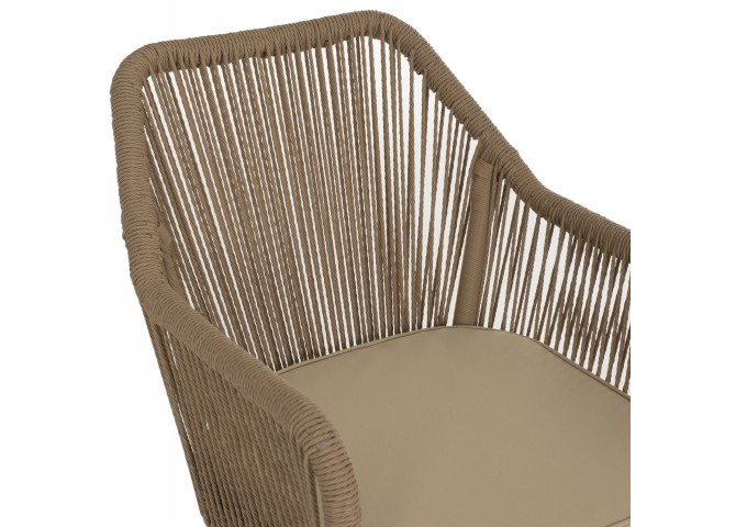 ΠΟΛΥΘΡΟΝΑ ΑΛΟΥΜΙΝΙΟΥ HM5855.01 ΛΕΥΚΟ ΜΕ ΣΧΟΙΝΙ WICKER PE ΜΠΕΖ 56x66x82 εκ.