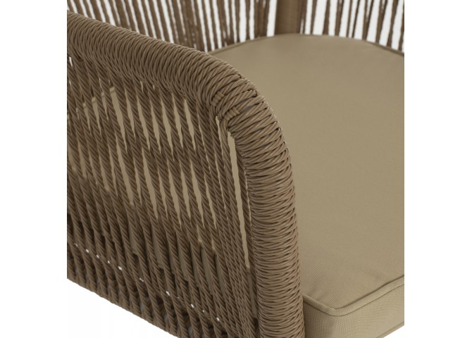 ΠΟΛΥΘΡΟΝΑ ΑΛΟΥΜΙΝΙΟΥ HM5855.01 ΛΕΥΚΟ ΜΕ ΣΧΟΙΝΙ WICKER PE ΜΠΕΖ 56x66x82 εκ.