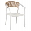 ΠΟΛΥΘΡΟΝΑ ΑΛΟΥΜΙΝΙΟΥ ΛΕΥΚΗ PE RATTAN TEXTLINE 45x63x82Υεκ.HM5891.02