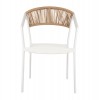 ΠΟΛΥΘΡΟΝΑ ΑΛΟΥΜΙΝΙΟΥ ΛΕΥΚΗ PE RATTAN TEXTLINE 45x63x82Υεκ.HM5891.02