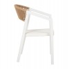 ΠΟΛΥΘΡΟΝΑ ΑΛΟΥΜΙΝΙΟΥ ΛΕΥΚΗ PE RATTAN TEXTLINE 45x63x82Υεκ.HM5891.02