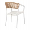ΠΟΛΥΘΡΟΝΑ ΑΛΟΥΜΙΝΙΟΥ ΛΕΥΚΗ PE RATTAN TEXTLINE 45x63x82Υεκ.HM5891.02