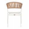 ΠΟΛΥΘΡΟΝΑ ΑΛΟΥΜΙΝΙΟΥ ΛΕΥΚΗ PE RATTAN TEXTLINE 45x63x82Υεκ.HM5891.02