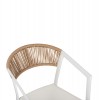 ΠΟΛΥΘΡΟΝΑ ΑΛΟΥΜΙΝΙΟΥ ΛΕΥΚΗ PE RATTAN TEXTLINE 45x63x82Υεκ.HM5891.02