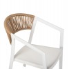 ΠΟΛΥΘΡΟΝΑ ΑΛΟΥΜΙΝΙΟΥ ΛΕΥΚΗ PE RATTAN TEXTLINE 45x63x82Υεκ.HM5891.02