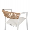 ΠΟΛΥΘΡΟΝΑ ΑΛΟΥΜΙΝΙΟΥ ΛΕΥΚΗ PE RATTAN TEXTLINE 45x63x82Υεκ.HM5891.02