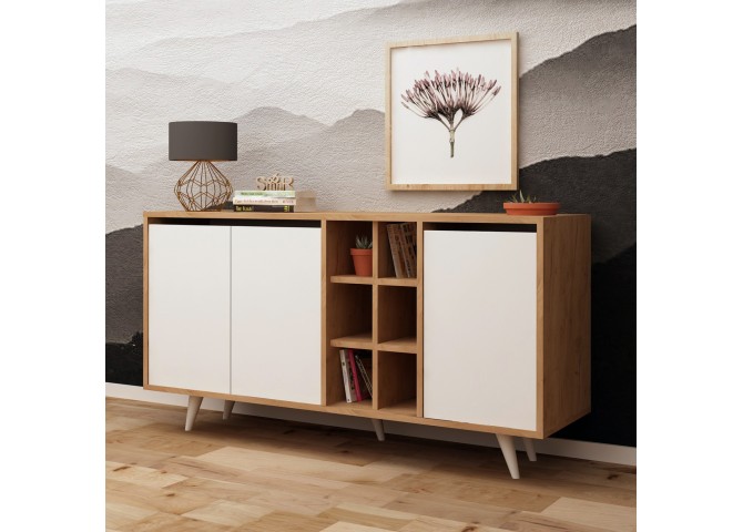 ΜΠΟΥΦΕΣ ΜΕΛΑΜΙΝΗΣ ΚΑΡΥΔΙ ΚΑΙ ΛΕΥΚΟ 140x40x86Yεκ.HM9432.02