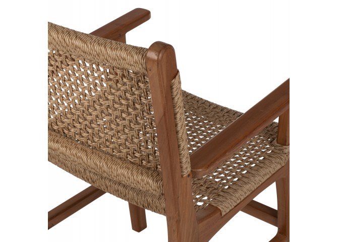 ΠΟΛΥΘΡΟΝΑ ΜΑΣΙΦ ΞΥΛΟ ΤΙΚ ΚΑΡΥΔΙ ΦΥΣΙΚΟ RATTAN ΣΧΟΙΝΙ 54Χ55Χ86Υεκ.HM9385.01