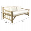 ΚΑΝΑΠΕΣ HM9339 ΜΑΣΙΦ ΞΥΛΟ TIK  ΦΥΣΙΚΟ - ΛΕΥΚΟ 210x100x80 εκ.