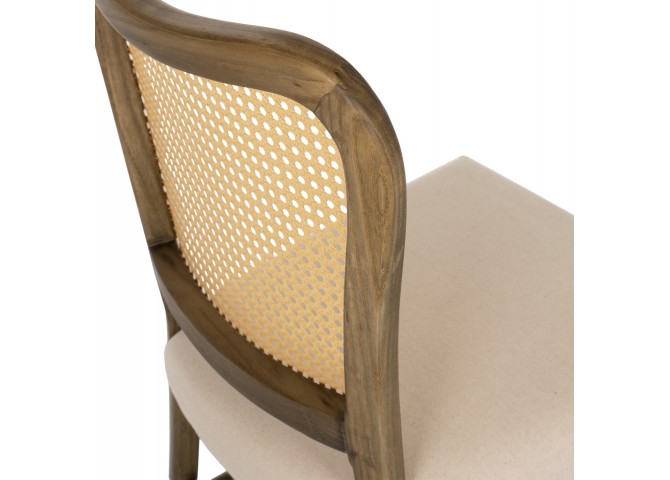 ΚΑΡΕΚΛΑ ΕΠΑΓΓΕΛΜΑΤΙΚΗ ΤΟΟΝ ΞΥΛΟ RATTAN ΥΦΑΣΜΑ 48x54x90Υεκ.HM9406.04
