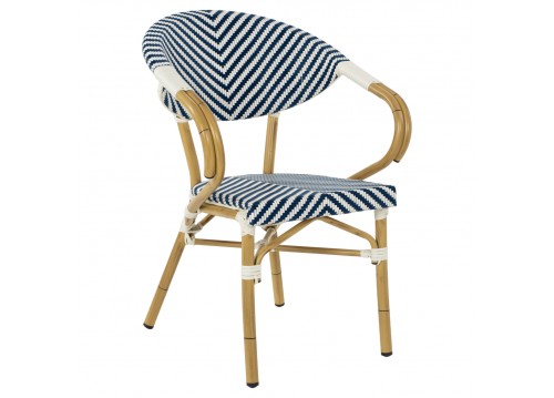 ΠΟΛΥΘΡΟΝΑ BAMBOO LOOK HM5861.02 ΜΠΛΕ-ΛΕΥΚΟ 59x56x82Yεκ.