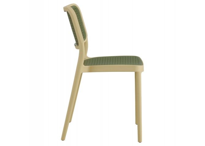 ΚΑΡΕΚΛΑ ΠΟΛΥΠΡΟΠΥΛΕΝΙΟΥ HM5934.04 ΜΠΕΖ ΜΕ OLIVE GREEN ΨΑΘΑ 41x49x102Υ εκ.