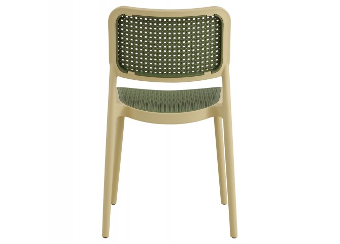 ΚΑΡΕΚΛΑ ΠΟΛΥΠΡΟΠΥΛΕΝΙΟΥ HM5934.04 ΜΠΕΖ ΜΕ OLIVE GREEN ΨΑΘΑ 41x49x102Υ εκ.