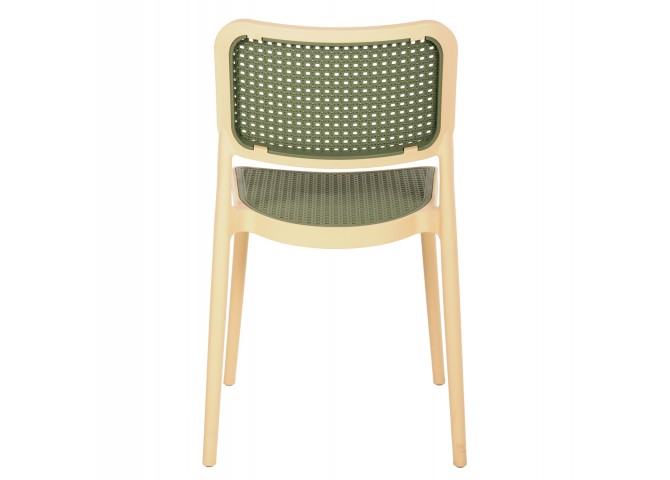 ΚΑΡΕΚΛΑ ΠΟΛΥΠΡΟΠΥΛΕΝΙΟΥ HM5934.04 ΜΠΕΖ ΜΕ OLIVE GREEN ΨΑΘΑ 41x49x102Υ εκ.
