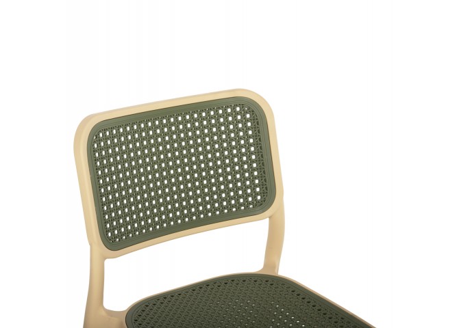 ΚΑΡΕΚΛΑ ΠΟΛΥΠΡΟΠΥΛΕΝΙΟΥ HM5934.04 ΜΠΕΖ ΜΕ OLIVE GREEN ΨΑΘΑ 41x49x102Υ εκ.