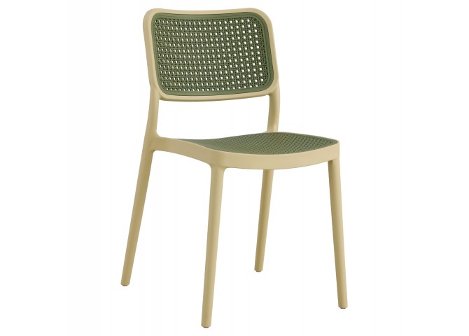 ΚΑΡΕΚΛΑ ΠΟΛΥΠΡΟΠΥΛΕΝΙΟΥ HM5934.04 ΜΠΕΖ ΜΕ OLIVE GREEN ΨΑΘΑ 41x49x102Υ εκ.