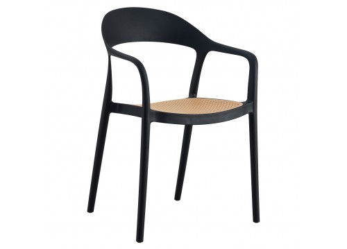 ΠΟΛΥΘΡΟΝΑ ΠΟΛΥΠΡΟΠΥΛΕΝΙΟΥ ΜΑΥΡΗ ME ΜΠΕΖ ΨΑΘΑ 57x53x81Υ HM5935.02