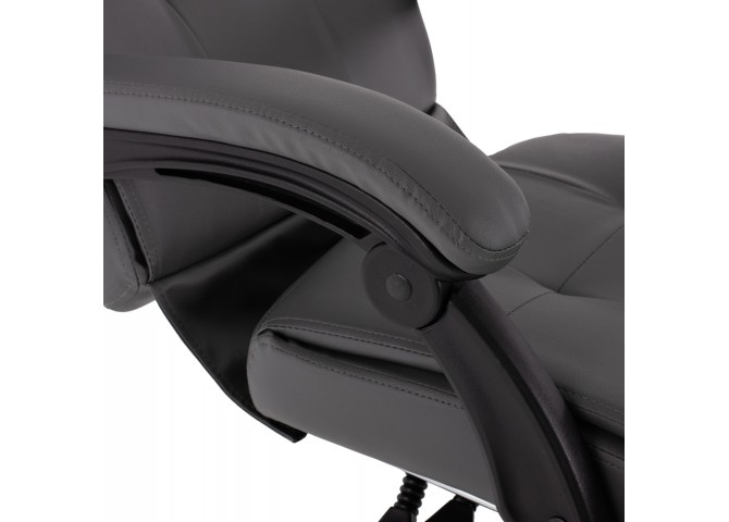 ΠΟΛΥΘΡΟΝΑ ΓΡΑΦΕΙΟΥ ΔΙΕΥΘΥΝΤΙΚΗ ΓΚΡΙ HM1057.20 ΜΕ ΠΤΥΣΣΟΜΕΝΟ ΥΠΟΠΟΔΙΟ 58x71x128Y εκ.