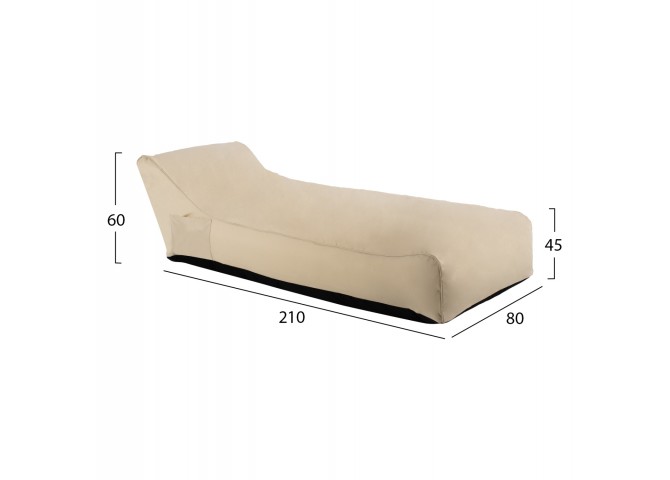 ΠΟΥΦ TANEA HM5807.01 ΜΠΕΖ ΜΕ UV PROTECTION 80x210x45-60 εκ.