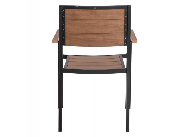 ΠΟΛΥΘΡΟΝΑ ΑΛΟΥΜΙΝΙΟΥ SAGA ΜΑΥΡΗ ΜΕ POLYWOOD HM5127.03 56x55x85,5Yεκ.