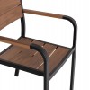 ΠΟΛΥΘΡΟΝΑ ΑΛΟΥΜΙΝΙΟΥ SAGA ΜΑΥΡΗ ΜΕ POLYWOOD HM5127.03 56x55x85,5Yεκ.