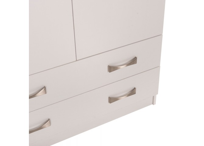 ΝΤΟΥΛΑΠΑ 3ΦΥΛΛΗ CARLY HM384.05 ΜΕ ΔΥΟ ΣΥΡΤΑΡΙΑ ΛΕΥΚΗ 150X55Χ180Υεκ.
