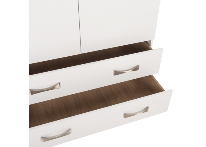 ΝΤΟΥΛΑΠΑ 3ΦΥΛΛΗ CARLY HM384.05 ΜΕ ΔΥΟ ΣΥΡΤΑΡΙΑ ΛΕΥΚΗ 150X55Χ180Υεκ.