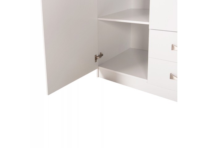 ΝΤΟΥΛΑΠΑ 3ΦΥΛΛΗ CARLY HM384.05 ΜΕ ΔΥΟ ΣΥΡΤΑΡΙΑ ΛΕΥΚΗ 150X55Χ180Υεκ.