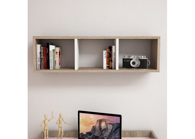 ΡΑΦΙΕΡΑ ΤΟΙΧΟΥ ΜΕΛΑΜΙΝΗΣ SONAMA & ΛΕΥΚΟ HM9228.12 90x22x25,6Υ εκ.