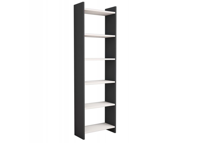 ΒΙΒΛΙΟΘΗΚΗ ΜΕΛΑΜΙΝΗΣ ΓΚΡΙ-ΛΕΥΚΟ HM9226.13 48,5x22x160Υ εκ.