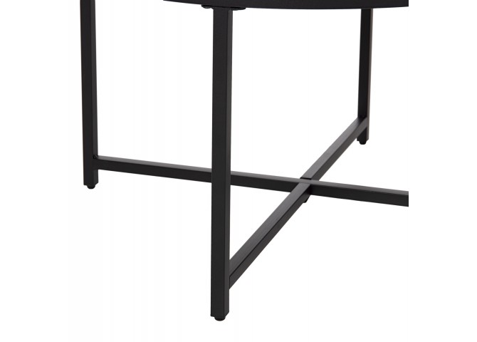 ΤΡΑΠΕΖΙ ΣΑΛΟΝΙΟΥ HM9420.03 BLACK MARBLE ΜΕΛΑΜΙΝΗ-ΜΑΥΡΗ ΜΕΤΑΛΛΙΚΗ ΒΑΣΗ Φ80x48,5Yεκ.