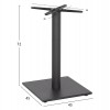 ΒΑΣΗ ΤΡΑΠΕΖΙΟΥ ΜΕΤΑΛΛΙΚΗ ΓΚΡΙ ΜΑΤ 45Χ45Χ71,5Yεκ. ΜΕ ΣΤΑΥΡΟ 45Χ45 ΚΑΙ ΡΕΓΟΥΛΑΤΟΡΟΥΣ HM438.20