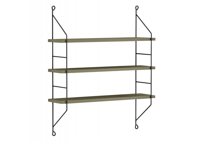 ΡΑΦΙΕΡΑ ΤΟΙΧΟΥ ACHALA ΜΕΛΑΜΙΝΗΣ HM9185.12 OLIVE GREY 60x15x68Y εκ.