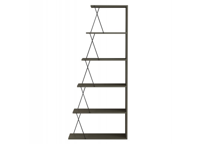 ΒΙΒΛΙΟΘΗΚΗ ΜΙΝΙ TARS HM2241.13 OLIVE GREY ME ΜΑΥΡΕΣ ΒΕΡΓΕΣ 65x22-24x146Υεκ.